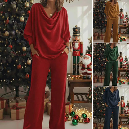 📢📢【S-3XL】50 % POPUST! Dvodelni komplet: udobna flanelasta srajca in hlače z elastiko na vratu