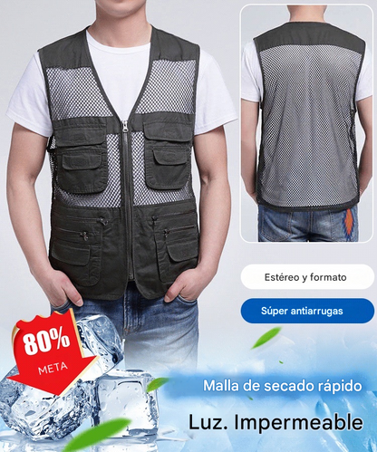 🦺Chaleco sencillo y funcional con múltiples bolsillos 🔥【XL-4XL】