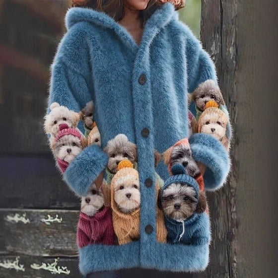 【S-5XL】Chaqueta con capucha y estampado animal para mujer, moderna y bonita. 4205828