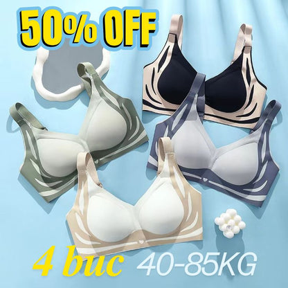 😍【Paket 4】Ženski enodelni brezžični modrček❤️【40-85KG】