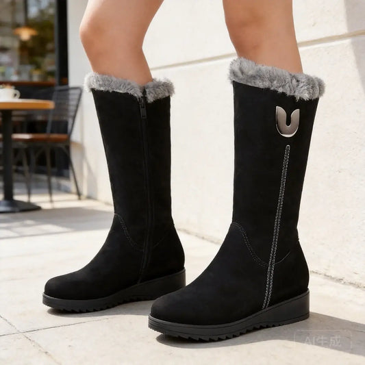 🔥💥【35–41】Modni zimski škornji s toplo podlogo – elegantni in topli