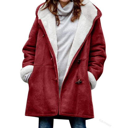🐏🥼💖【Nueva colección de invierno 43% de descuento】2025 Abrigo de mujer elegante y cálido de ante con forro polar, S-5XL, abrigo de invierno/para el día a día