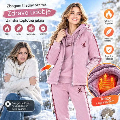 🔥【Hlače + pulover + jakna】Nov športno-sproščen komplet za jesen/zimo 2026 – debel in podložen.