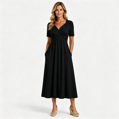 💟S-3XL【Płatność przy odbiorze】Czysta bawełna, wygodna, nowoczesna, swobodna sukienka midi