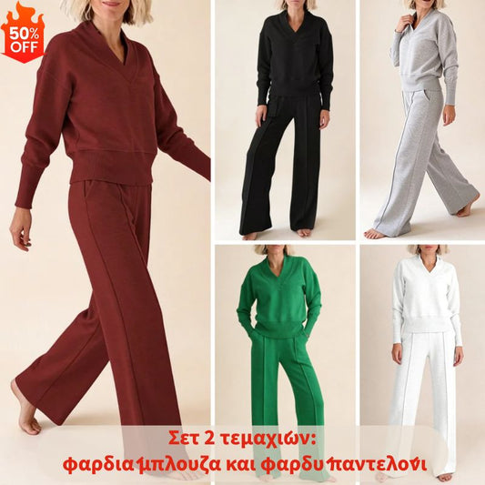 🥰【M-5XL】Nowy damski komplet garniturowy | Dwuczęściowy komplet z dzianiny z długim rękawem✨ 4223461
