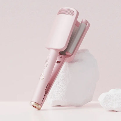 🔥 1 unidad por 33 euros ✨ 🌸 Rizador de pelo de 32 mm: para rizos grandes y con mucho movimiento, 4 niveles de temperatura y tecnología de iones negativos. ¡Consigue un peinado de peluquería en casa! 💇‍♀️