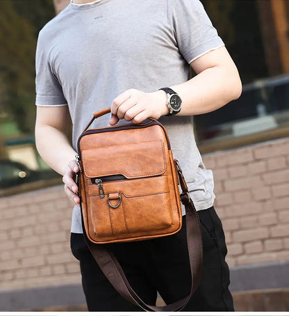 🔥Nueva promoción 50% de descuento 👜 Bolsa moderna y casual de cuero para hombre, gran capacidad