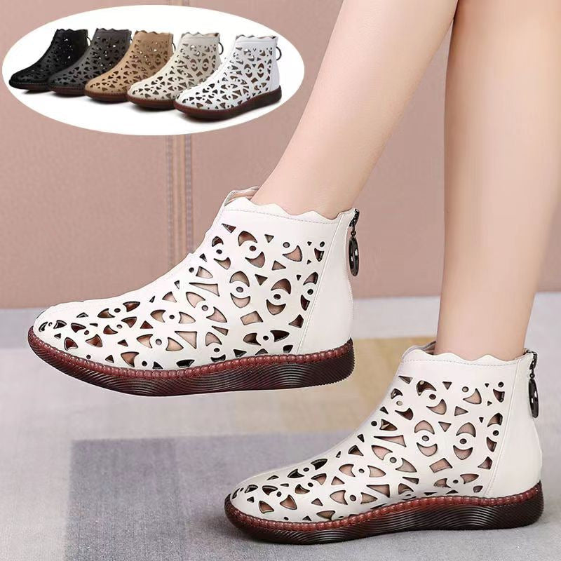 💞【Velikosti 35-42】Nové dámské sandály z pravé kůže s kulatou špičkou 4260155