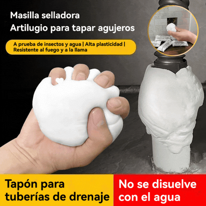 🏠🔧 Masilla Selladora Impermeable para Tuberías y Orificios de Aire Acondicionado | Sellado Fuerte para Paredes y Desagües 💧❄️