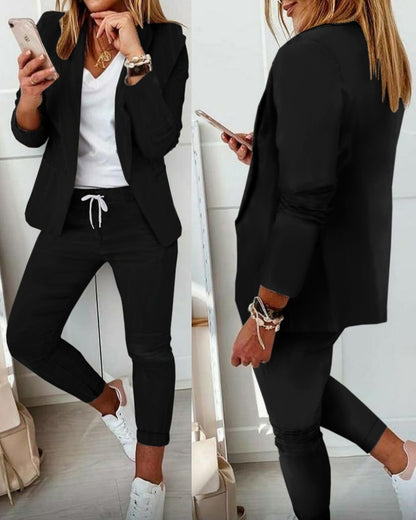【S-3XL】Conjunto de traje casual y elegante para mujer