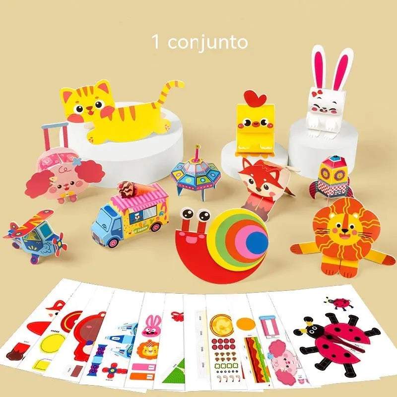 🎨 32 Diseños de Papel 3D para Crear, Doblar y Divertirse
