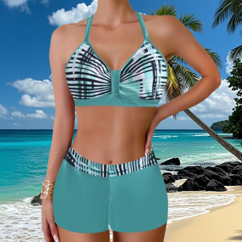 🏖️👙🌴【S-5XL】Komplet kopalk s potiskom za počitnice na plaži 2025