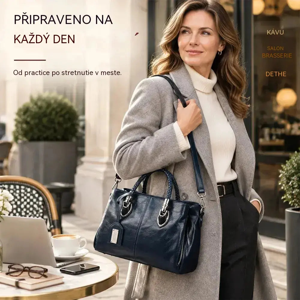💼💄[Zadnji dan – 50 % popust] Ženska torbica iz pravega usnja – mehka in elegantna; lahko jo nosite v roki ali čez ramo.