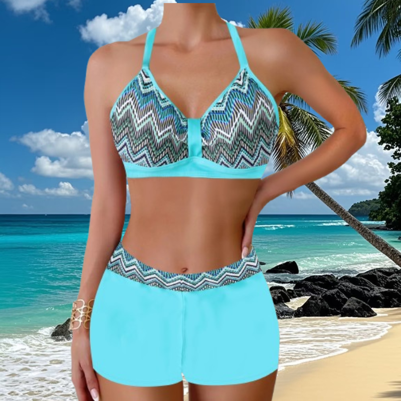 🏖️👙🌴【S-5XL】Komplet kopalk s potiskom za počitnice na plaži 2025