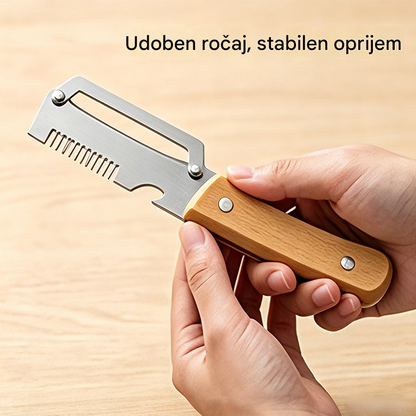 ✅Kupite 1, dobite 1 gratis🧅🔪 Večnamenski kuhinjski lupilec 3 v 1: lupi, reže in odpira steklenice! 🔥