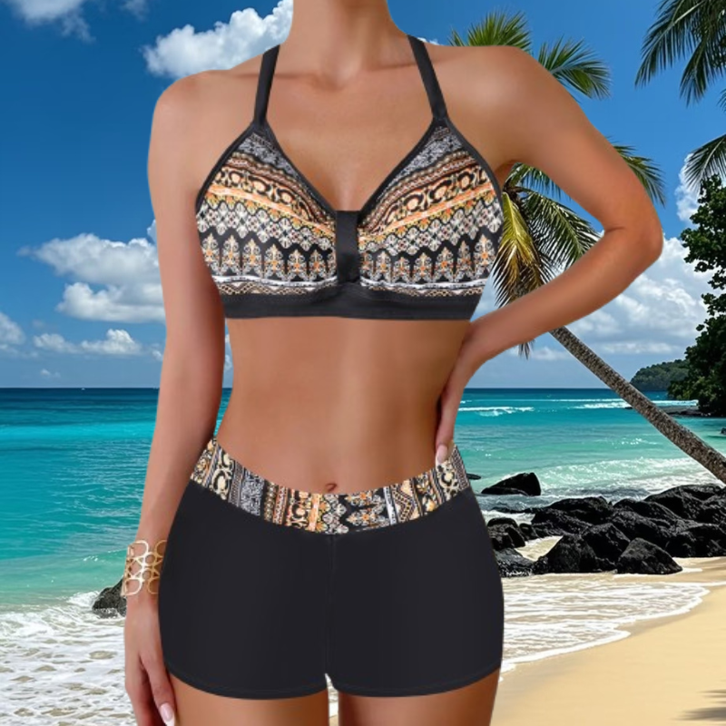 🏖️👙🌴【S-5XL】Komplet kopalk s potiskom za počitnice na plaži 2025