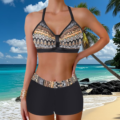 🏖️👙🌴【S-5XL】Komplet kopalk s potiskom za počitnice na plaži 2025