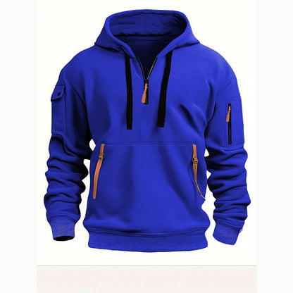 👕Novo za jesen/zimo 【S-5XL】 Moška srajca/pulover s kapuco in zadrgo ter številnimi žepi – Brezplačna dostava