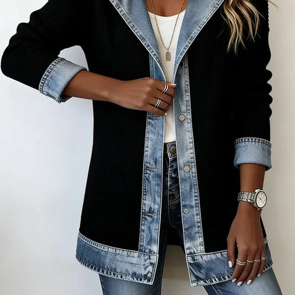 ✨Nueva chaqueta vaquera patchwork para mujer, moderna y elegante (tallas S-3XL)