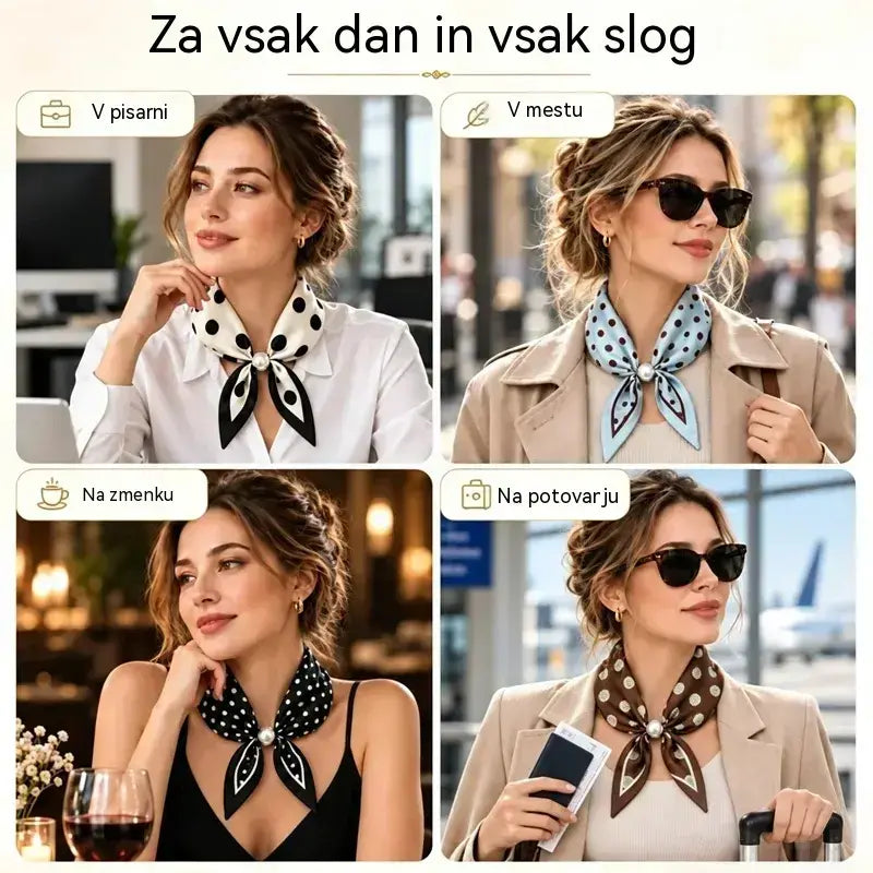 ✨ Komplet 4 ozkih svilenih rutic – eleganca in prefinjenost za pomlad in poletje! Kakovosten material, vsestranska uporaba – idealne za okoli vratu, v laseh ali na torbici!