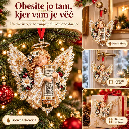 🎁5-delni komplet za 27 €✨ Božični okrasek za shranjevanje denarja v obliki angela
