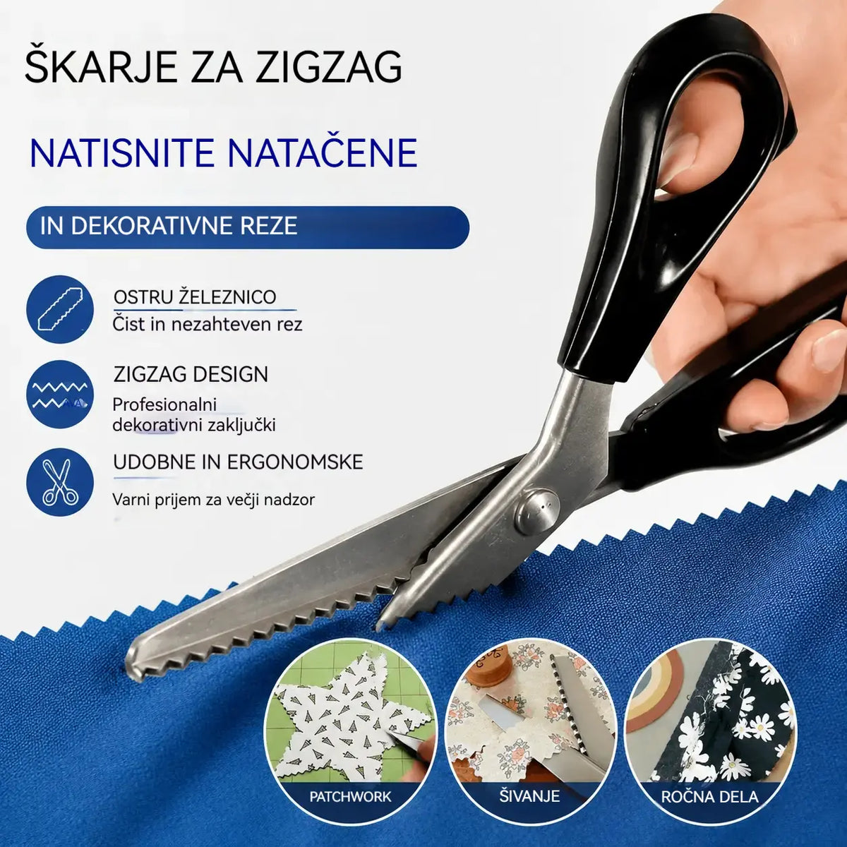 🔥✂️ Cikcak škarje za blago, na voljo v 5 velikostih.