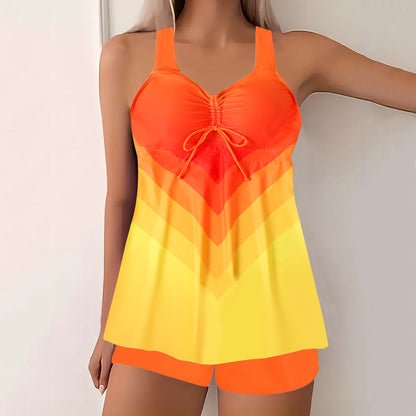 🔥【Poslední den - sleva 50 %!】【S-5XL】🩱 Módní dvoudílné rychleschnoucí plavky s potiskem – pohodlné a stylové, perfektní volba na léto 🌊🌴
