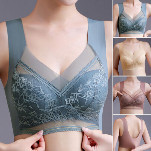 🔥【50% sleva】【4 kusů】👙【40-110kg】 Pohodlná bezešvá krajková podprsenka