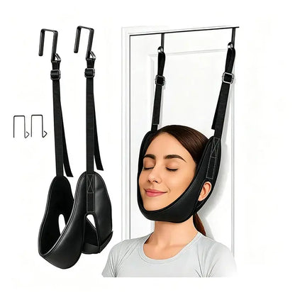 💥【Último día: 50 % de descuento】 Dispositivo de tracción cervical para colgar en la puerta: para estiramiento del cuello y alivio del dolor