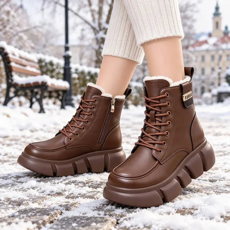 👢【35~40】Ženski škornji iz mehkega pravega usnja in volne