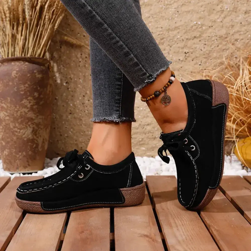 💖【Velikosti 36-43】Ženski čevlji s platformo in okroglim prstom - udobni in elegantni