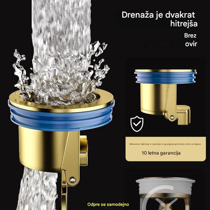 🔥Kupite 1, dobite 1 GRATIS!🔥 Univerzalni medeninasti talni odtok z jedrom proti vonju 🚿✨