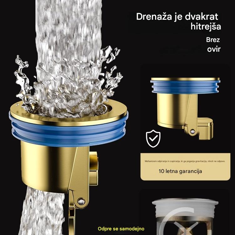 🔥Kupite 1, dobite 1 GRATIS!🔥 Univerzalni medeninasti talni odtok z jedrom proti vonju 🚿✨