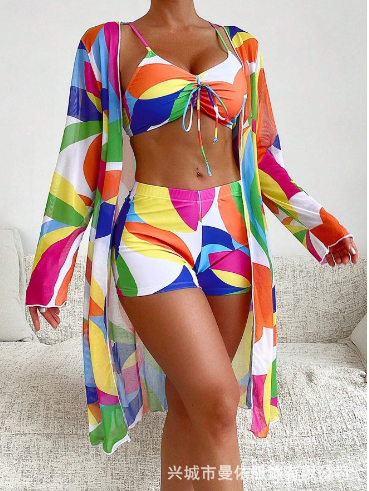 【✨S-XL】👙 Nove modne tridelne kopalke, na voljo več barv 3655460