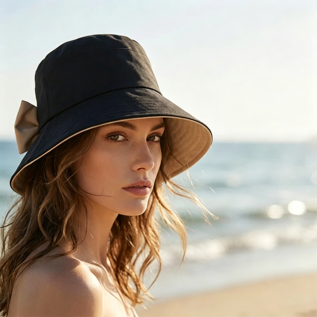 🎀🎀 50% SLEVA 👒 | Retro čepice s mašlí: Skládací a prodyšná – letní nezbytnost.