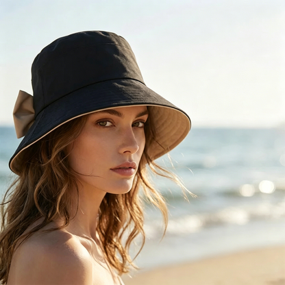 🎀🎀 50% SLEVA 👒 | Retro čepice s mašlí: Skládací a prodyšná – letní nezbytnost.