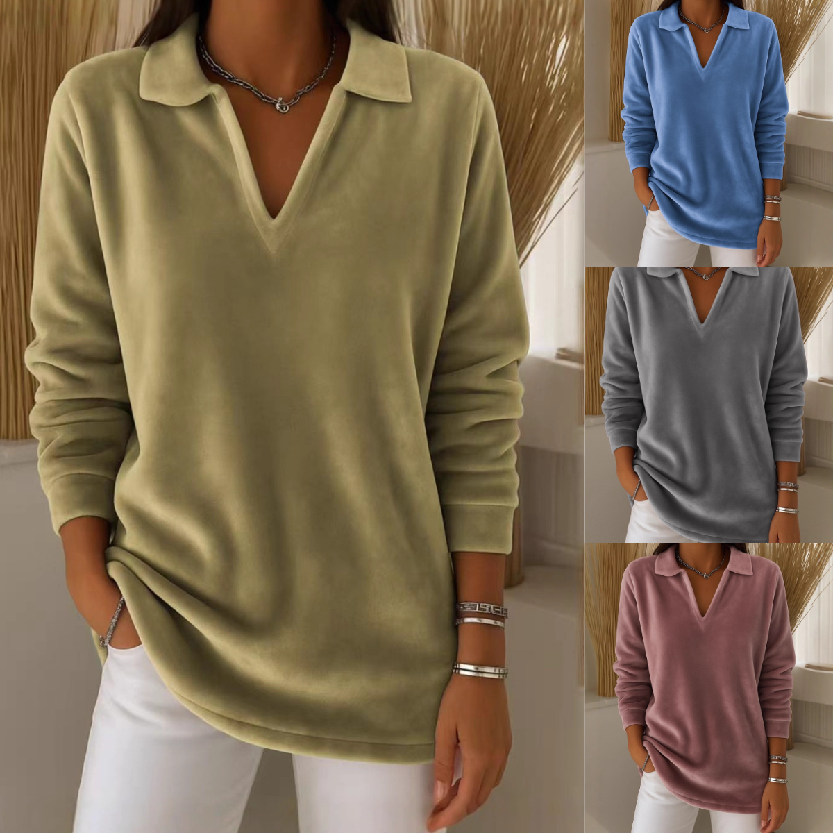 【S-3XL】Nova ženska casual retro pulover z dolgimi rokavi