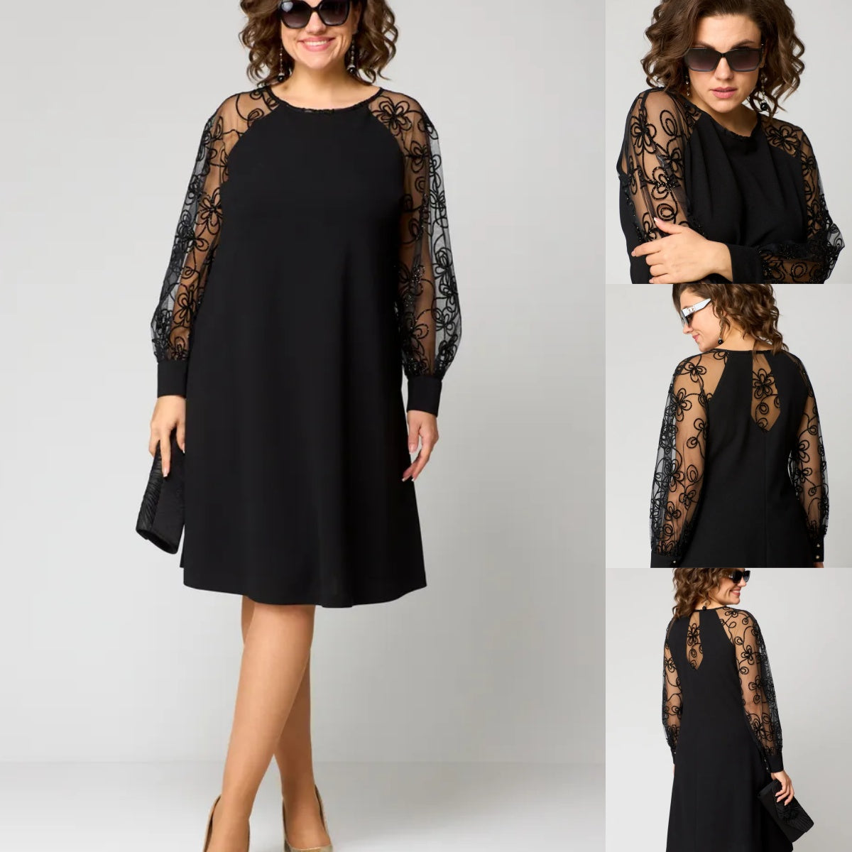👗 Ograničena ponuda 39% popusta ❤️【S-5XL】2024. novi model haljine s čipkastim rukavima od 100% pamuka, topla i udobna3831775