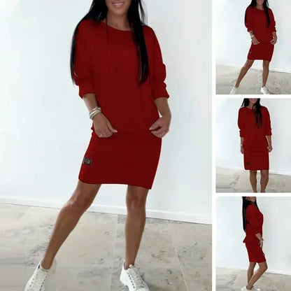 🎁【S-3XL】Nové dámské šaty úzkého střihu z čisté bavlny 4247308