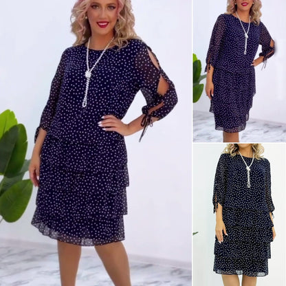 🥰【S-5XL】🥰Nova elegantna ohlapna obleka s pikami