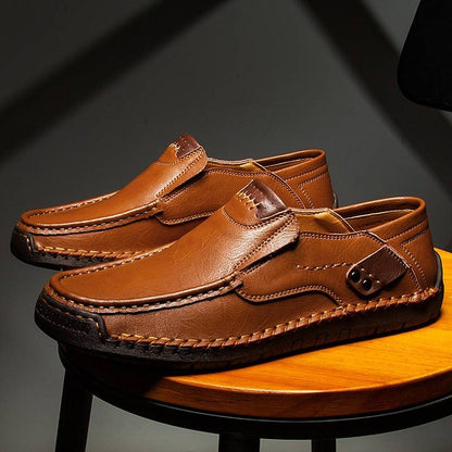 👞【38-48】Nadrozměrné ručně vyrobené kožené mokasíny