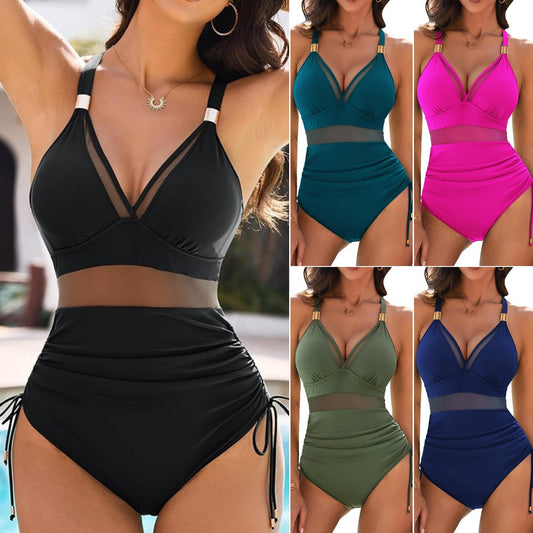 🏖️👙【Več barv】🌴【40-90 kg】Potiskane enodelne kopalke