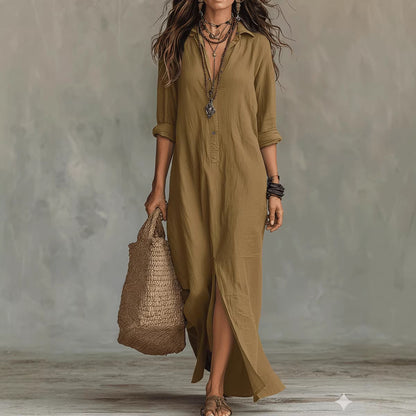 👗🏖️【Novinka, sleva 50 %, pouze 3 dny】 Nová elegantní a pohodlná maxi sukně s rozparkem vpředu 2026.