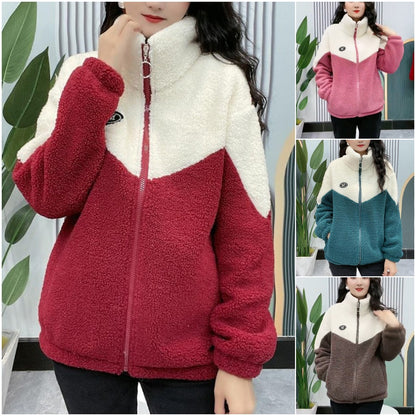 🔥🐏【M-4XL】Zimowa kurtka polarowa, wzmocniona kurtka z bawełny jagnięcej, ciepła kurtka