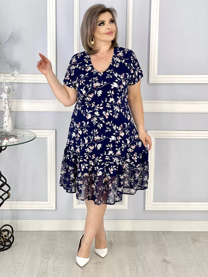 【S-5XL】👗Nowa modna i elegancka sukienka w kwiatowy print