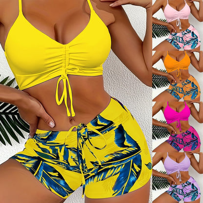 🏖️【S-2XL】Nové letní dvoudílné plavky s potiskem, rychleschnoucí materiál, prodyšné a pohodlné