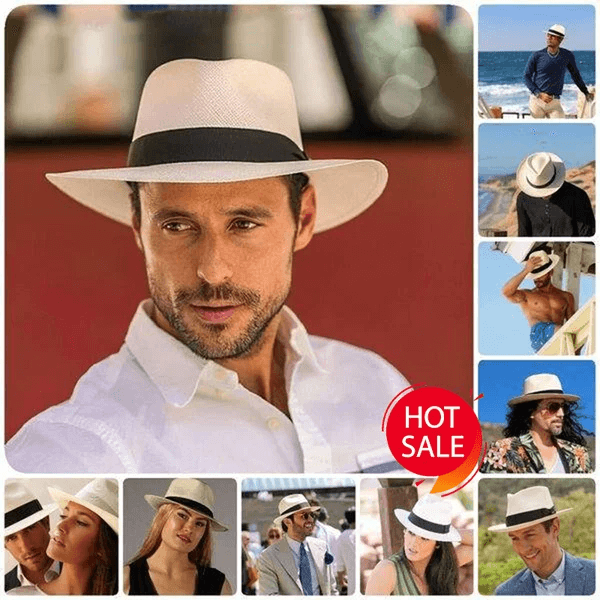 🌿 Oferta especial 【56-58 cm】Sombrero artesanal de palma de Ecuador_4290648