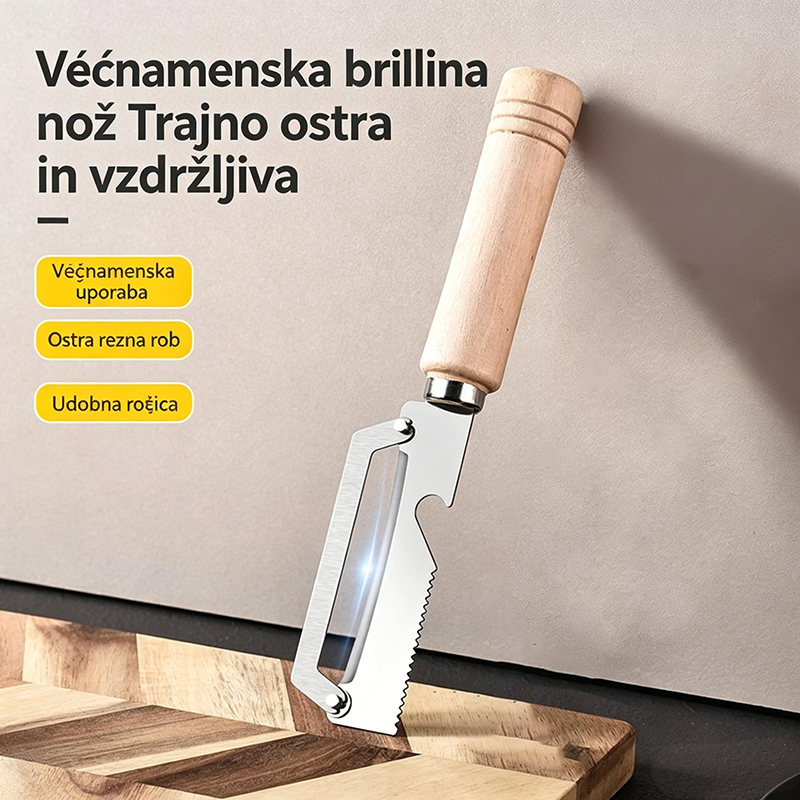 ✅Kupite enega in dobite enega brezplačno (2 artikla) 🧅🔪 Večnamenski kuhinjski lupilec: Lupite, sekljajte zelenjavo, odpirajte steklenice! 🔥