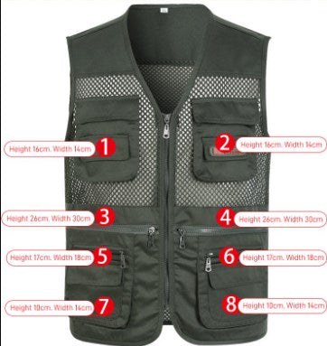 🔥🔥Funkcionalni brezrokavnik z več žepi【XL-4XL】