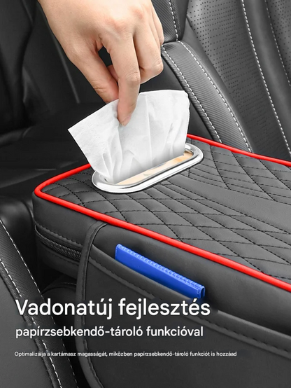 🚗Három az egyben multifunkcionális bőr autós kartámasz doboz